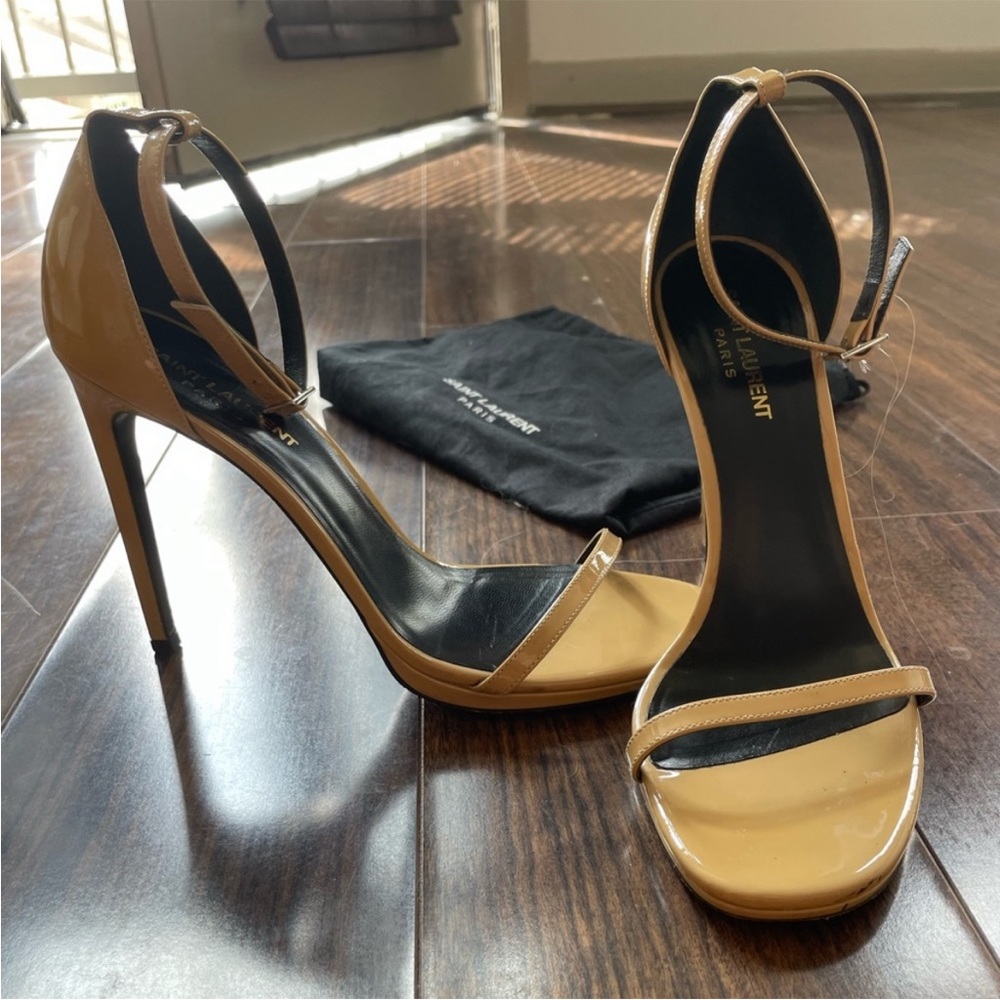 Saint Laurent Nude Jane Sandals Stilettos